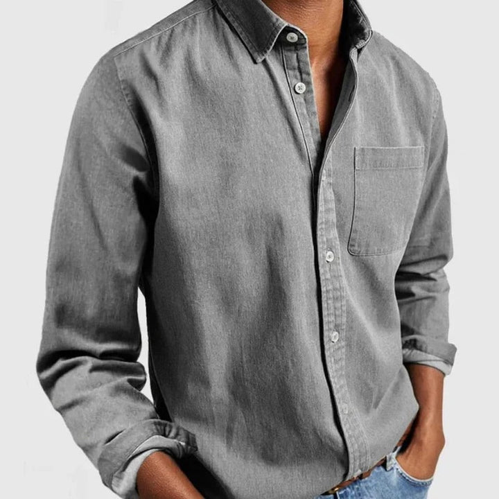 Lätt denimskjorta för män med modern passform