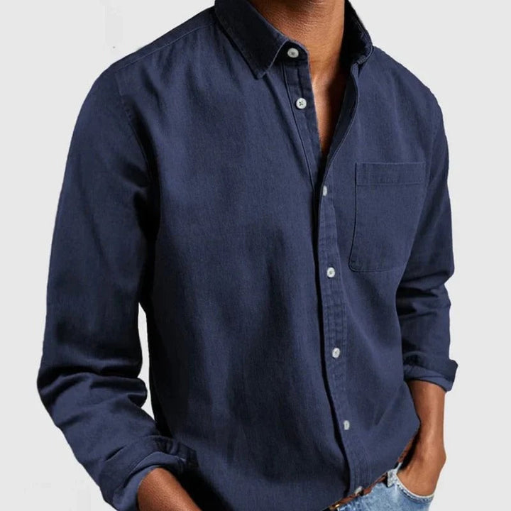 Lätt denimskjorta för män med modern passform