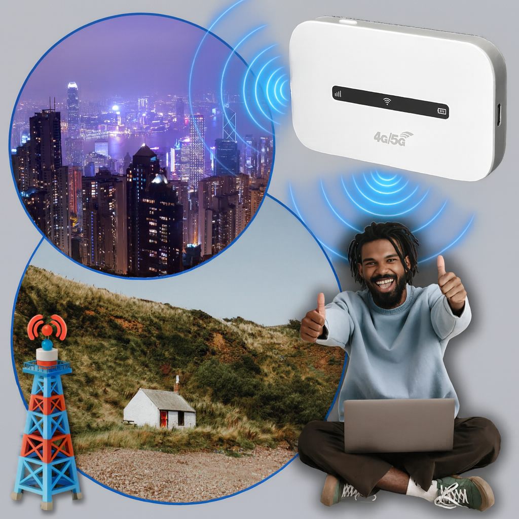 Bærbar Wi-Fi-router – internetadgang når du er på farten