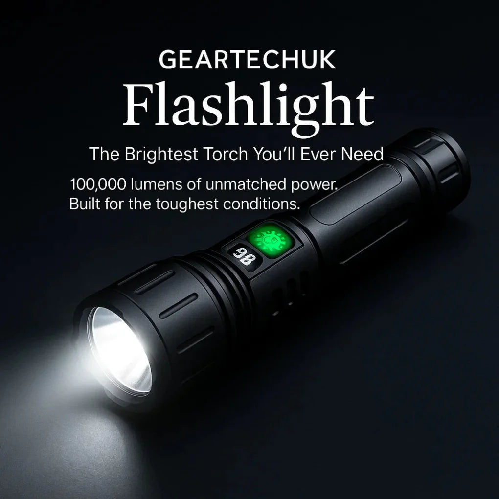 100 000 lumen taktisk ficklampa