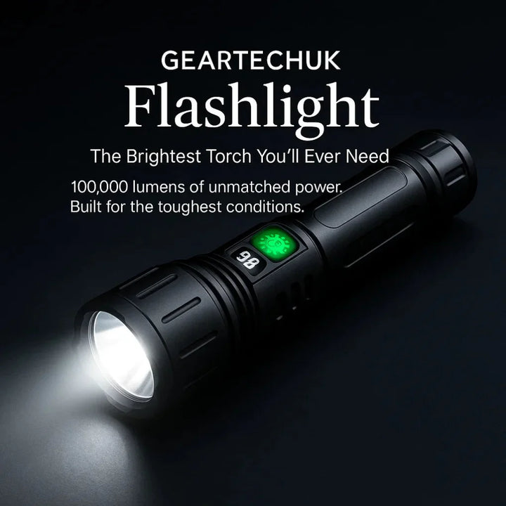 100 000 lumen taktisk ficklampa