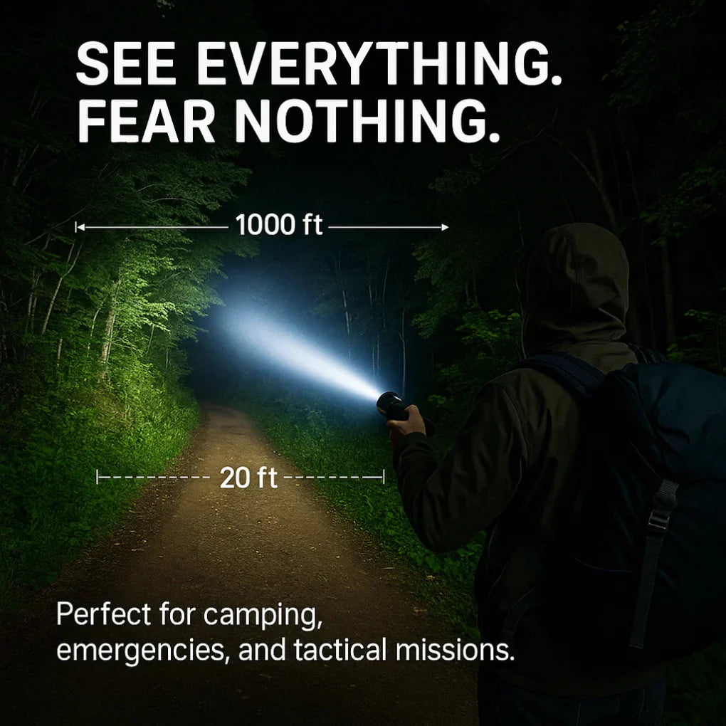 100 000 lumen taktisk ficklampa