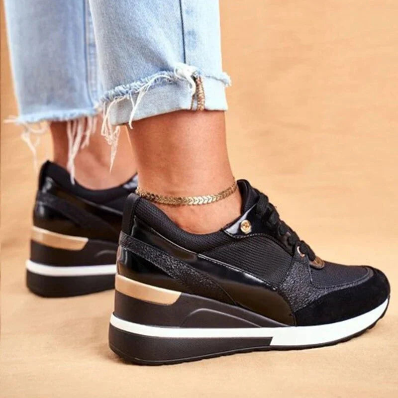 Lette strikkede sneakers med støtte for fotbuen og minneskum