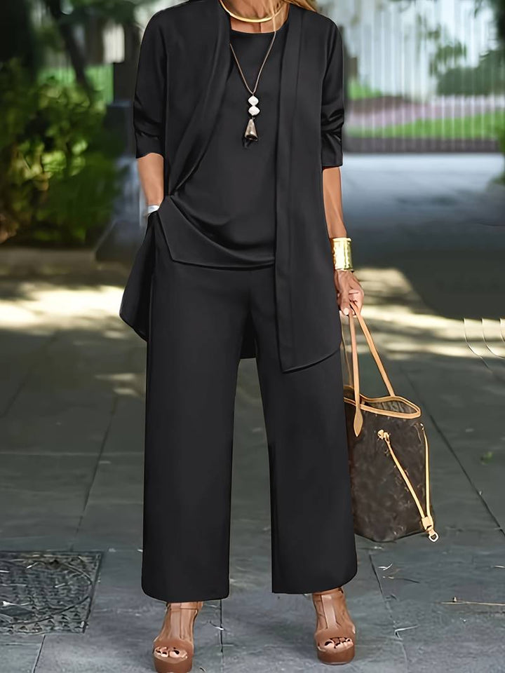 Elegant tredelad byxdress för damer