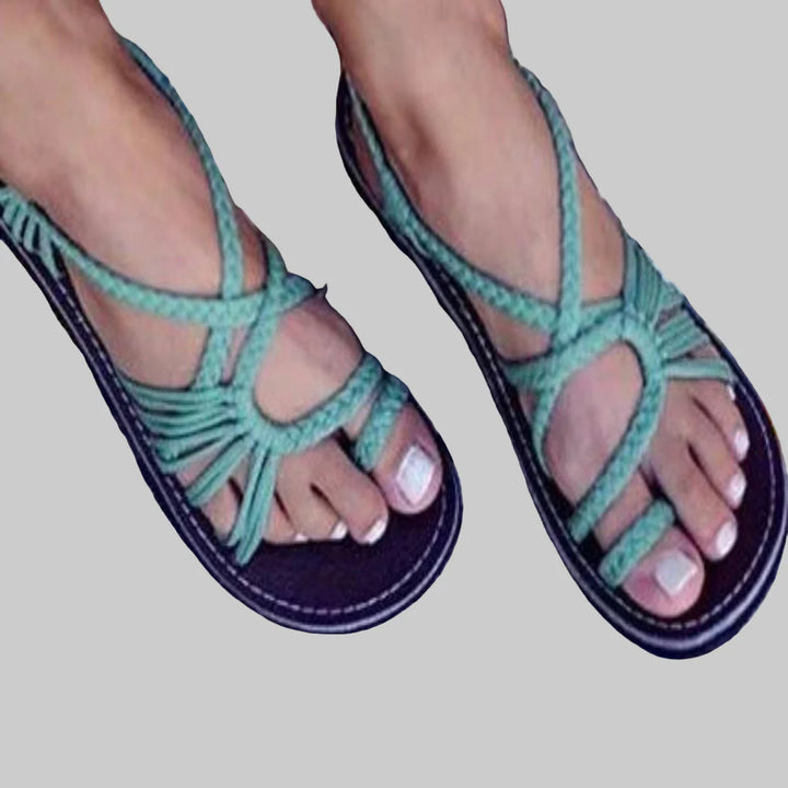 Färgglada strandsandaler