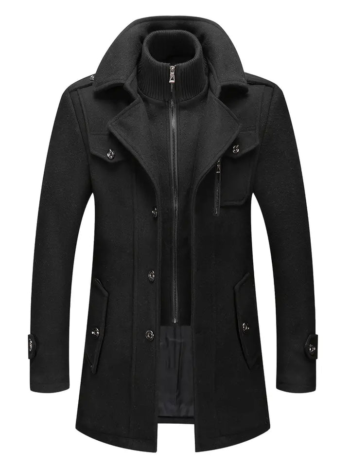 Jakob - Smal herrejakke med tykk varm vinterjakke med glidelås og glidelås