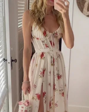 Elodie – Spetsblommig midiklänning