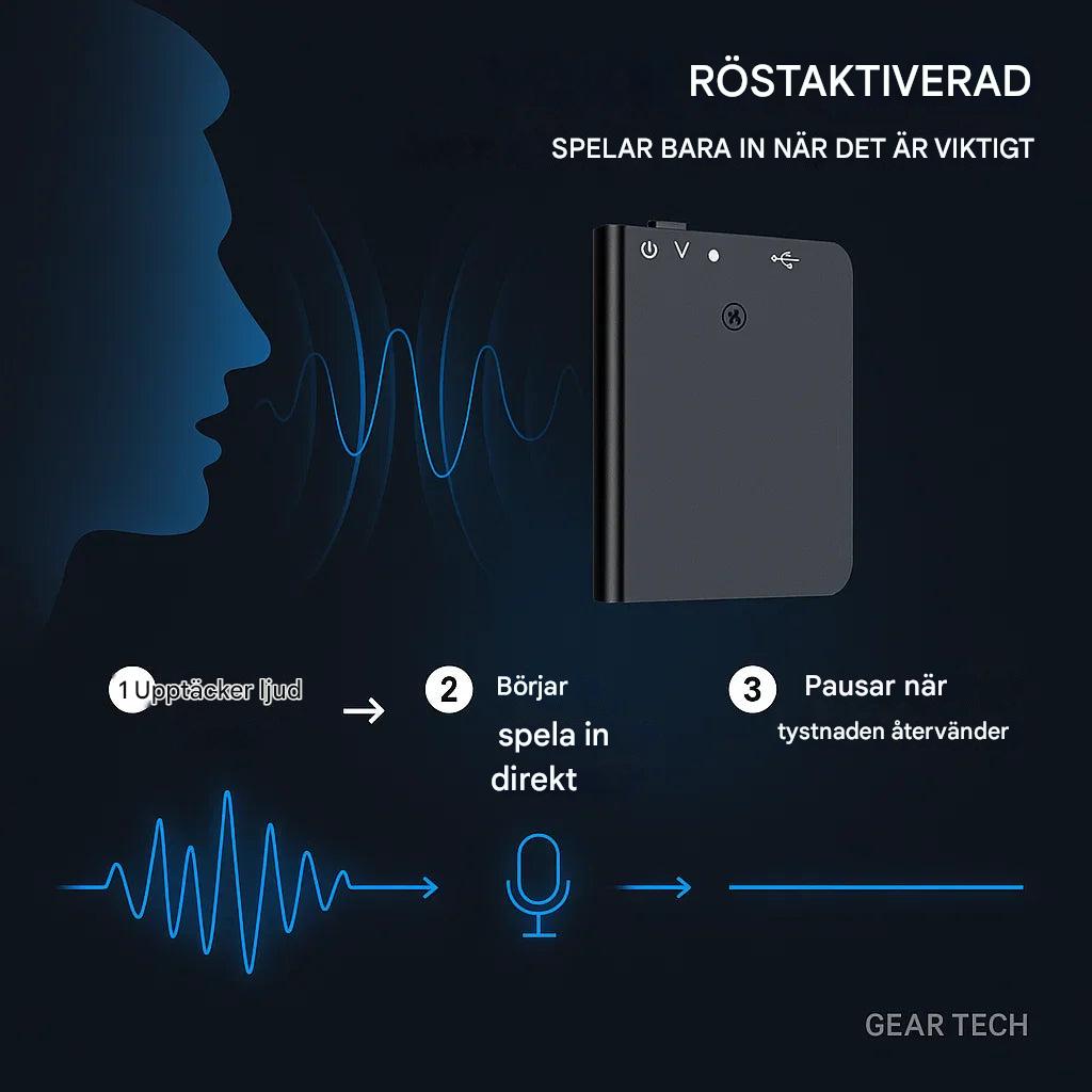 Mini stemmeaktiveret optager