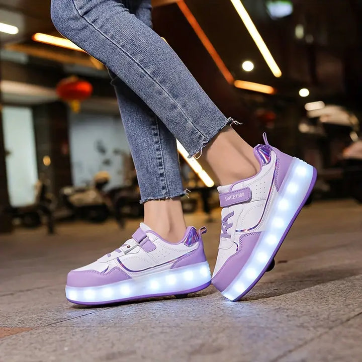 GlowSkate – Lysende strikkede struktursko til aktive børn