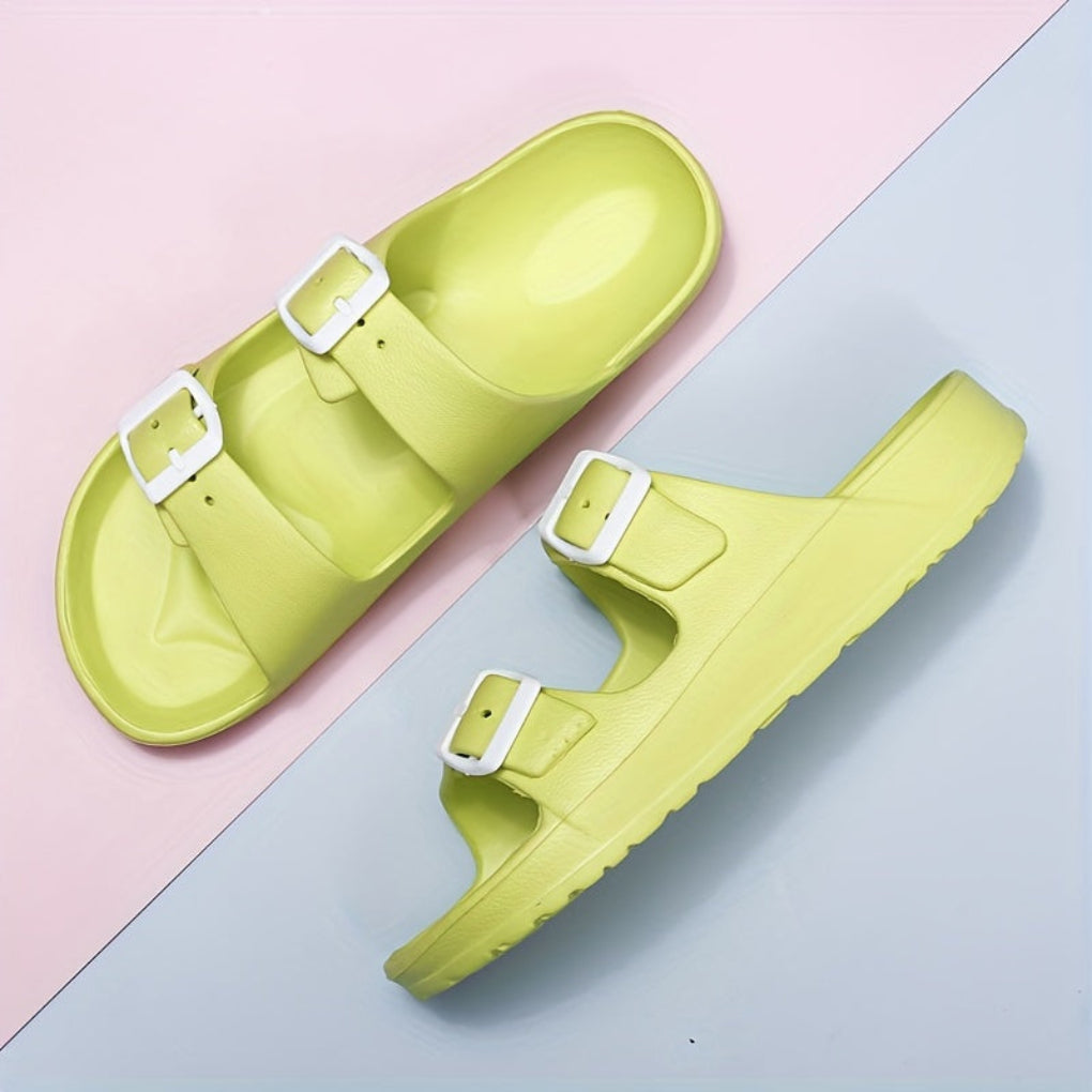 Herrsandaler med dubbelt spänne