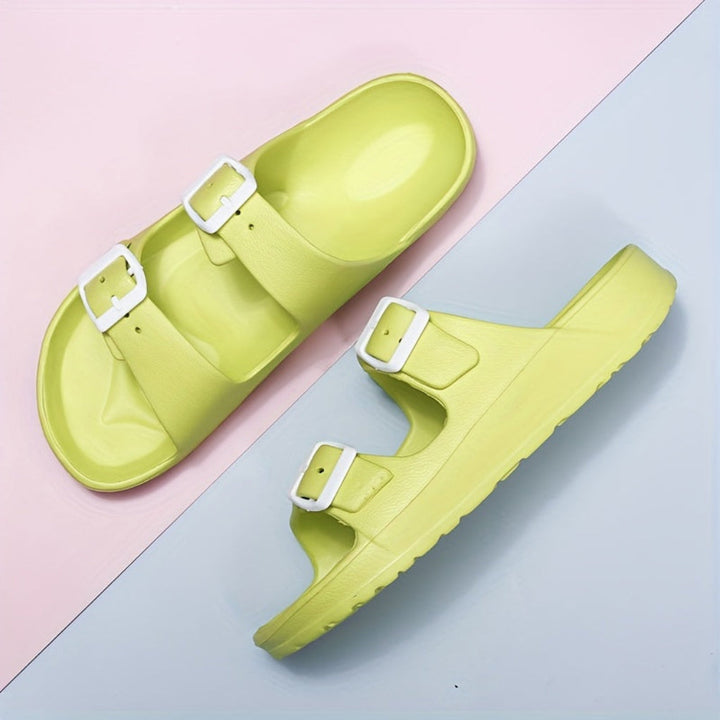 Herrsandaler med dubbelt spänne