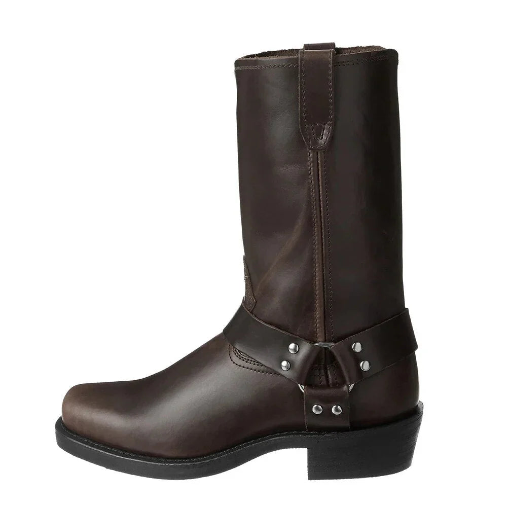 Vattentäta cowboyboots för män med klassisk westernstil