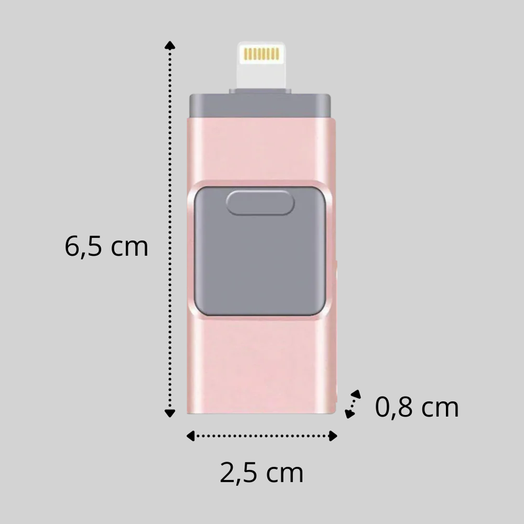 4-i-1 USB-minne – lagringsløsning med flere kontakter