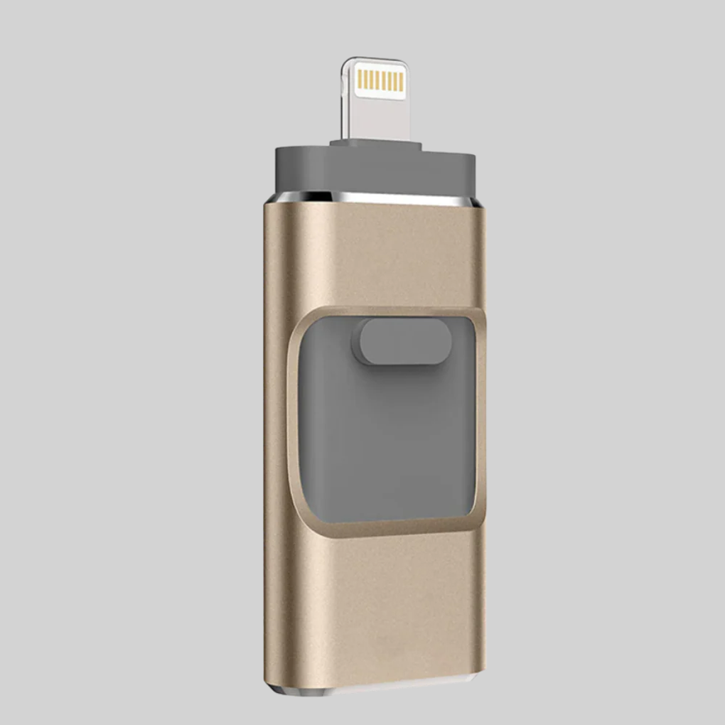 4-i-1 USB-minne – lagringsløsning med flere kontakter