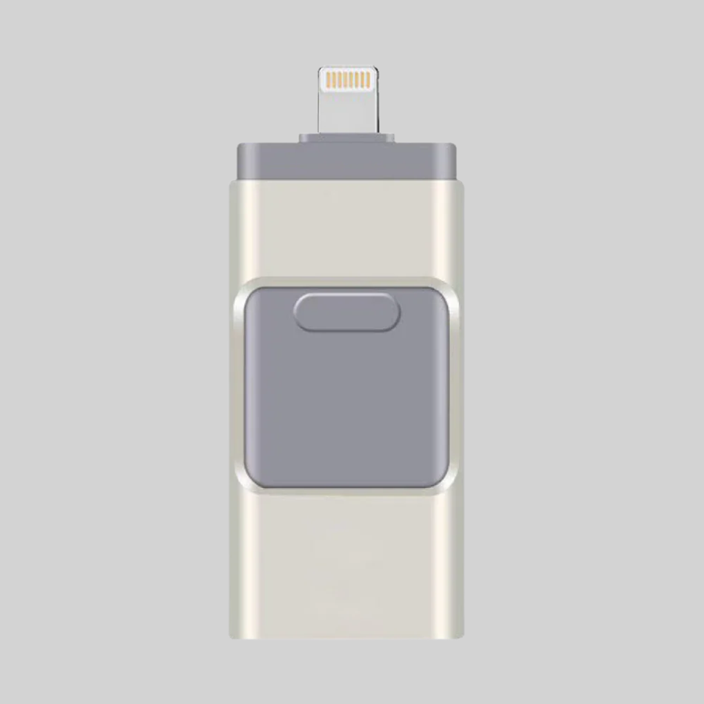 4-i-1 USB-minne – lagringsløsning med flere kontakter