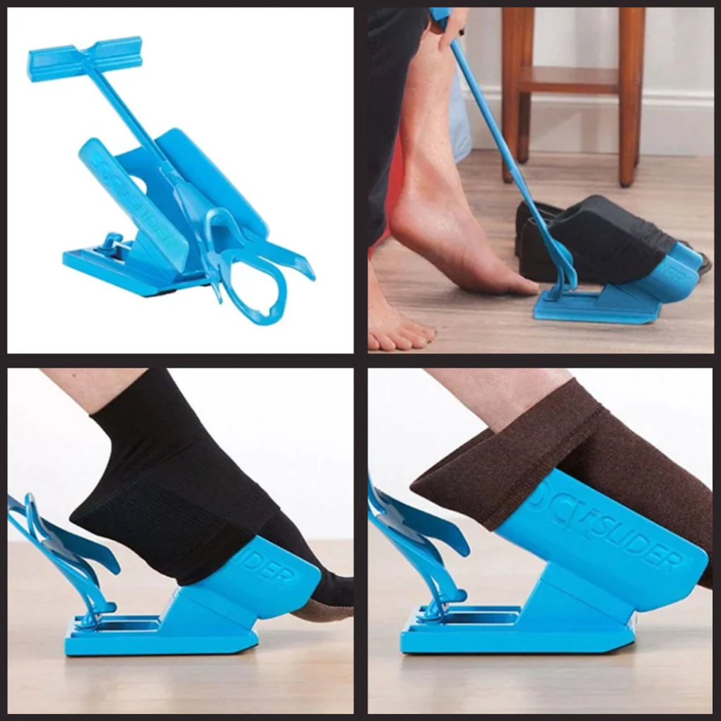 Sock Aid – Slip-on-anordning för enkel strumpapåtagning