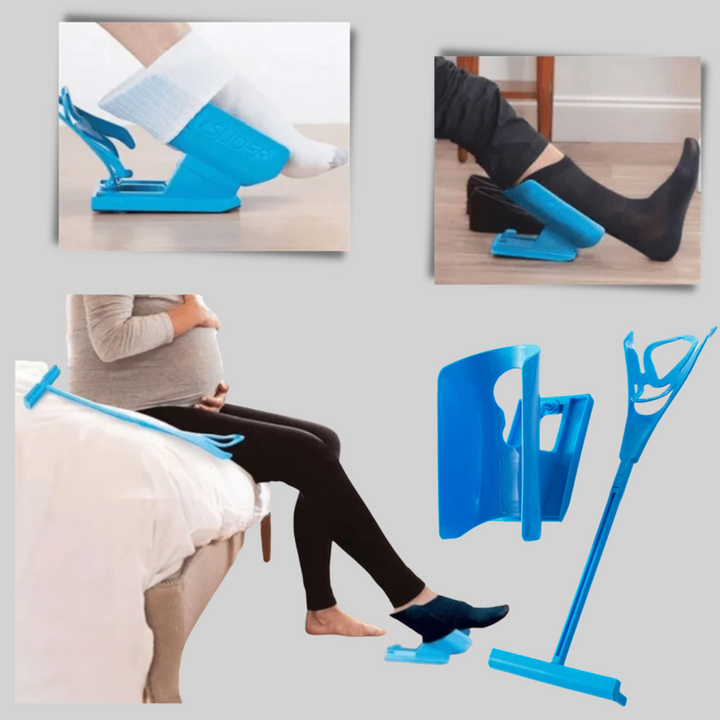 Sock Aid – Slip-on-anordning för enkel strumpapåtagning