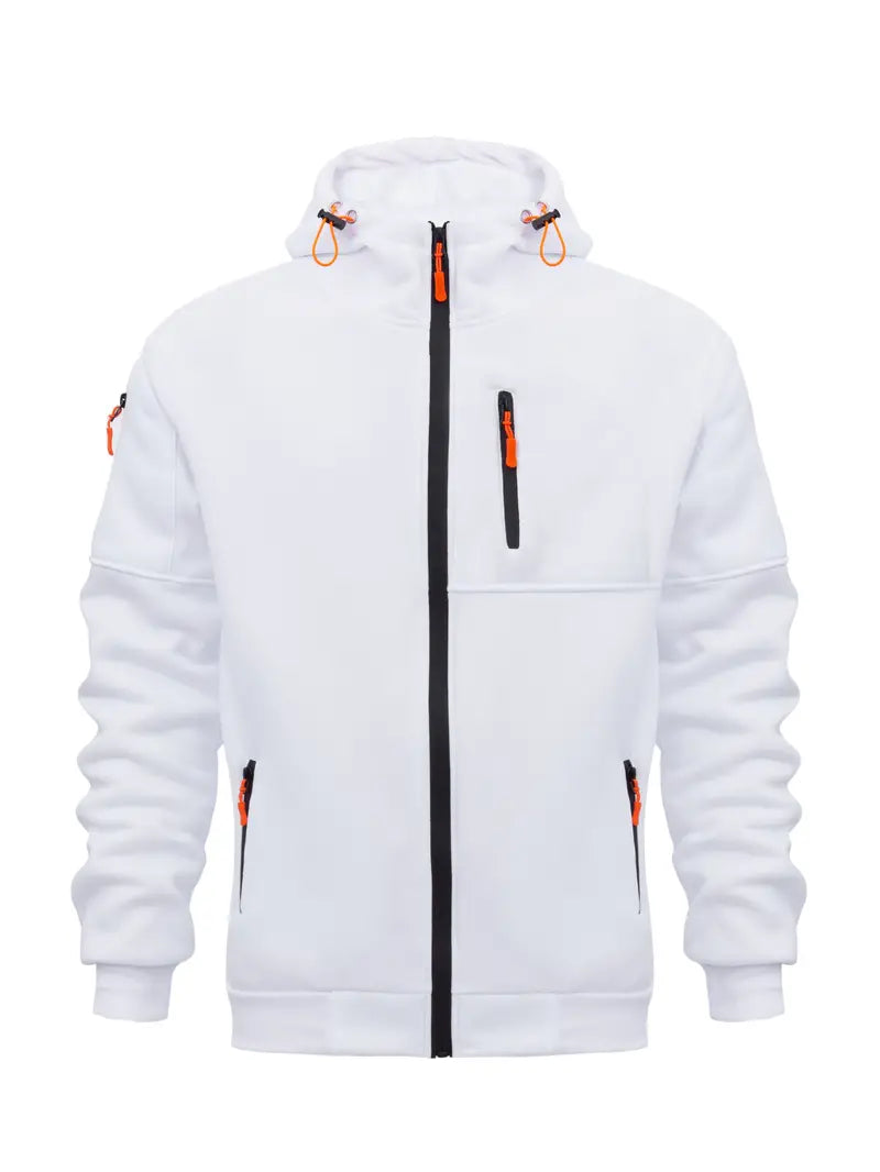 Darren - Enfarget herrejakke med hette, avslappede langermede hettegensere