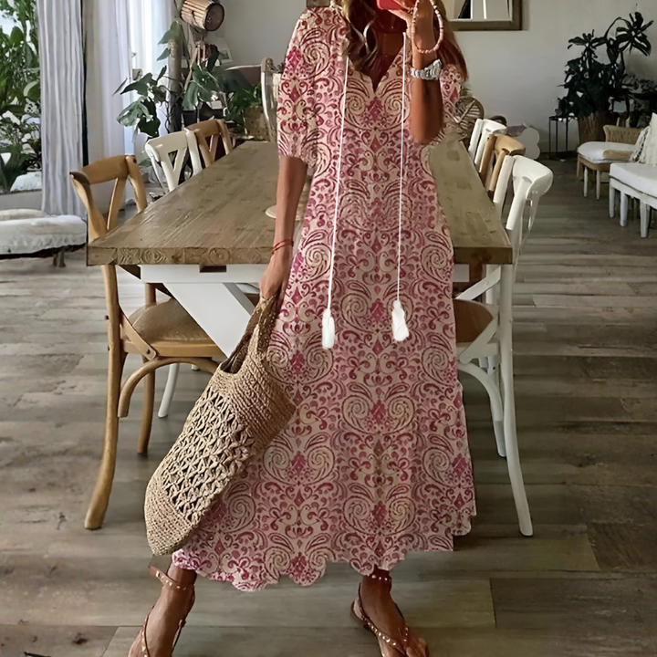 Bohemisk maxiklänning för kvinnor