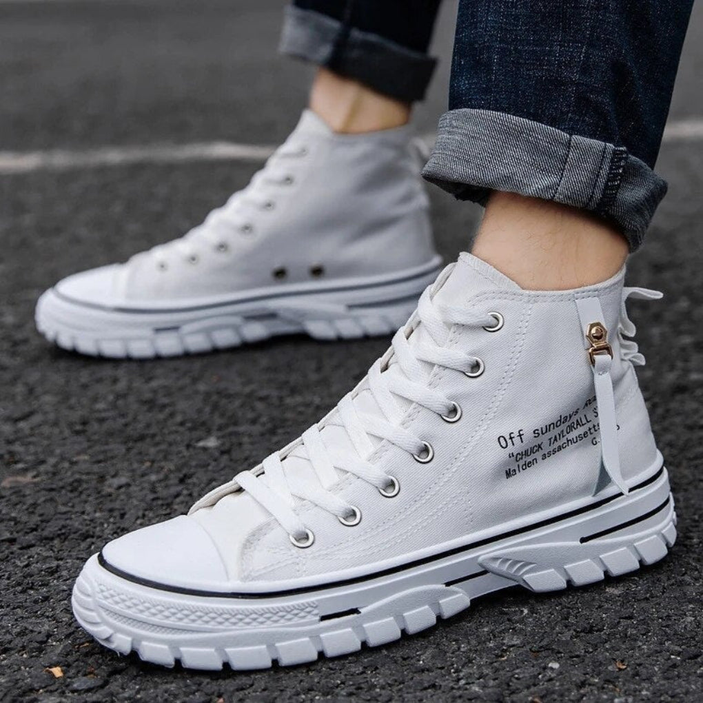 Casual streetwear herresko i chunky canvas