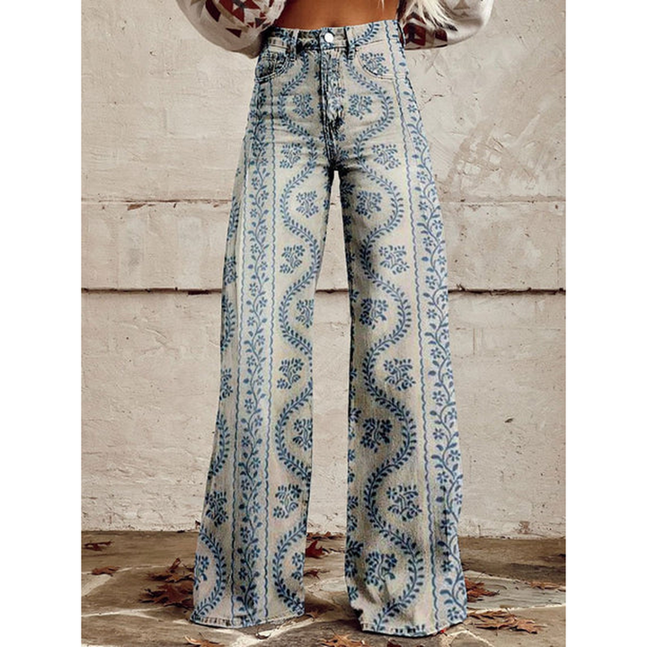 Långa denimbukser for kvinner