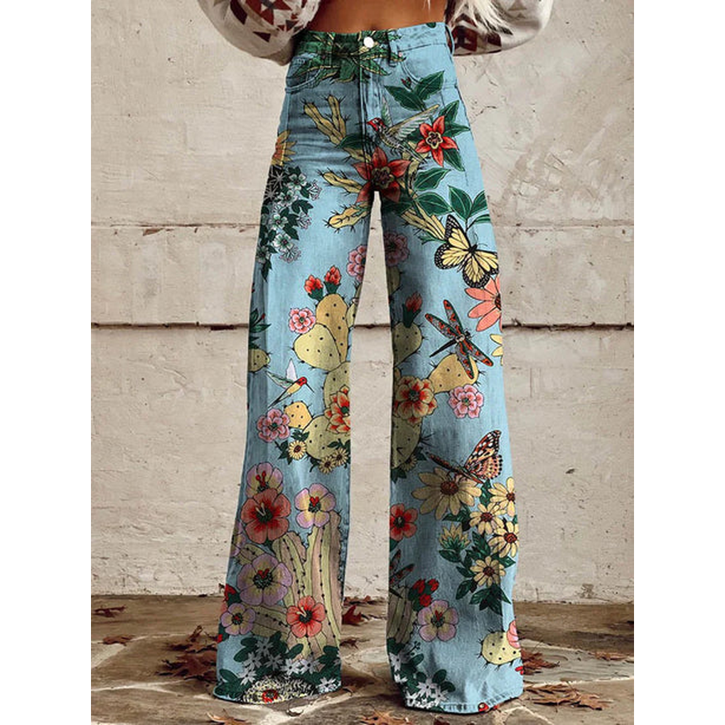 Långa denimbukser for kvinner