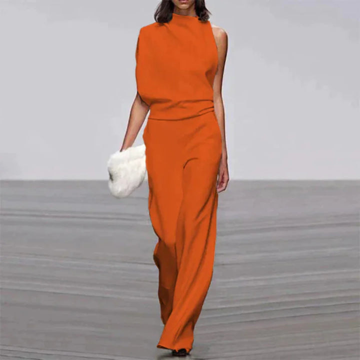 Sommerjumpsuit med glamourmønster for kvinner