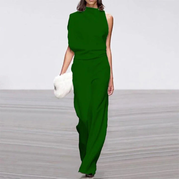 Sommerjumpsuit med glamourmønster for kvinner