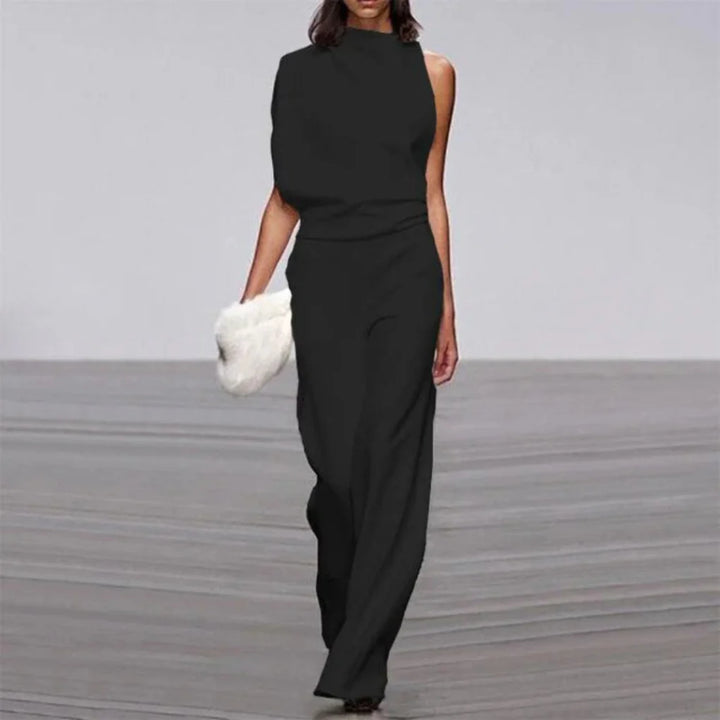 Sommerjumpsuit med glamourmønster for kvinner