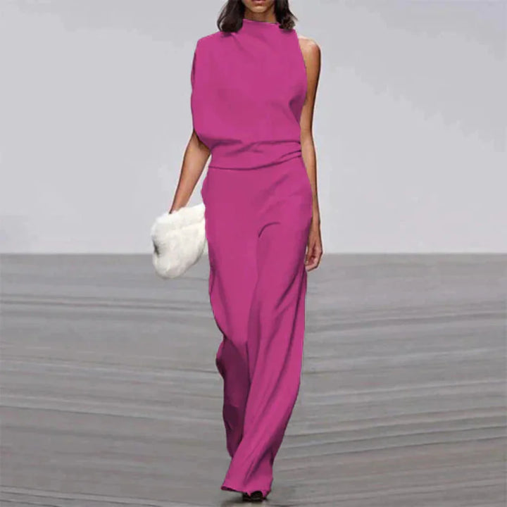 Sommerjumpsuit med glamourmønster for kvinner