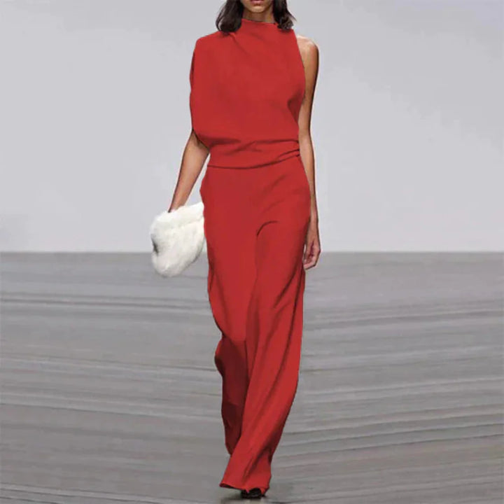 Sommerjumpsuit med glamourmønster for kvinner