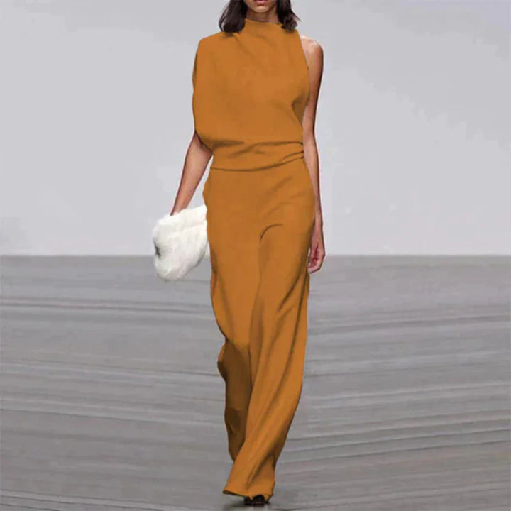 Sommerjumpsuit med glamourmønster for kvinner