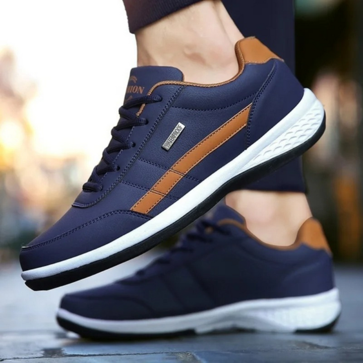 Ortopediska Läder Sneakers för Herrar