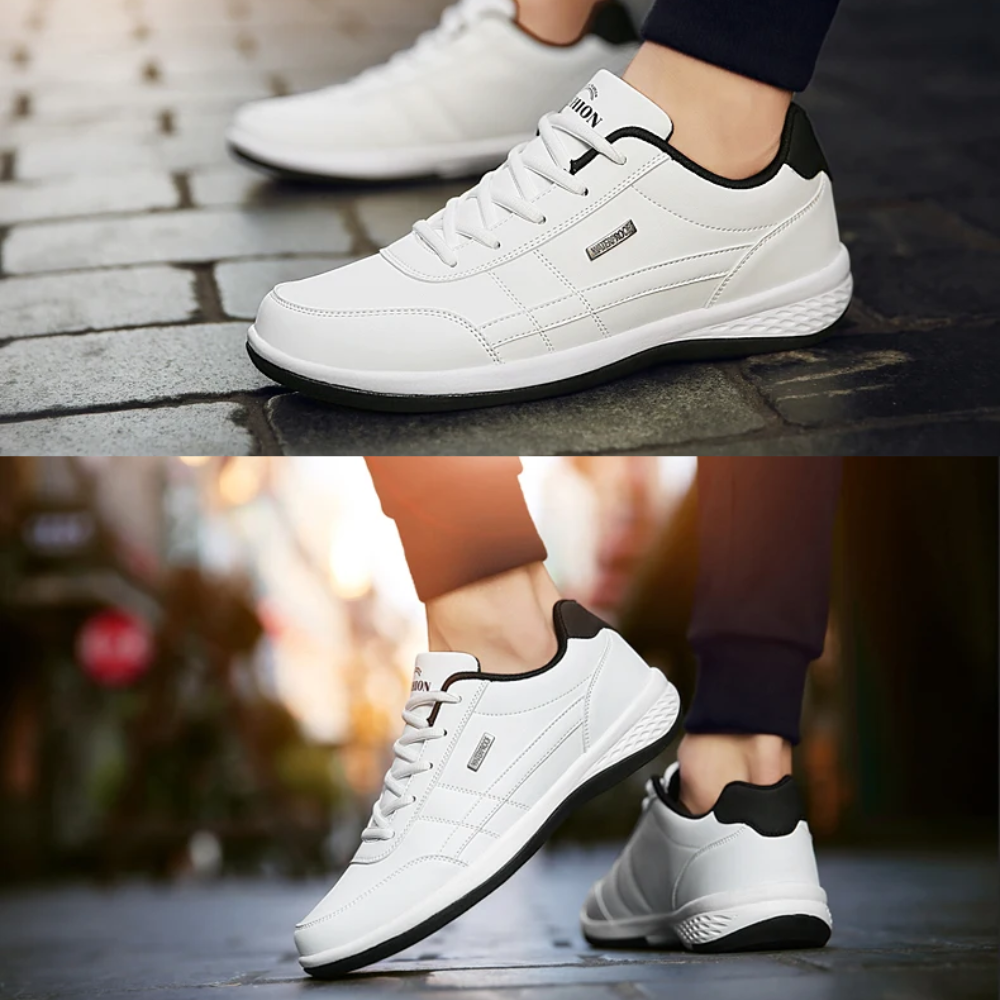 Ortopediska Läder Sneakers för Herrar