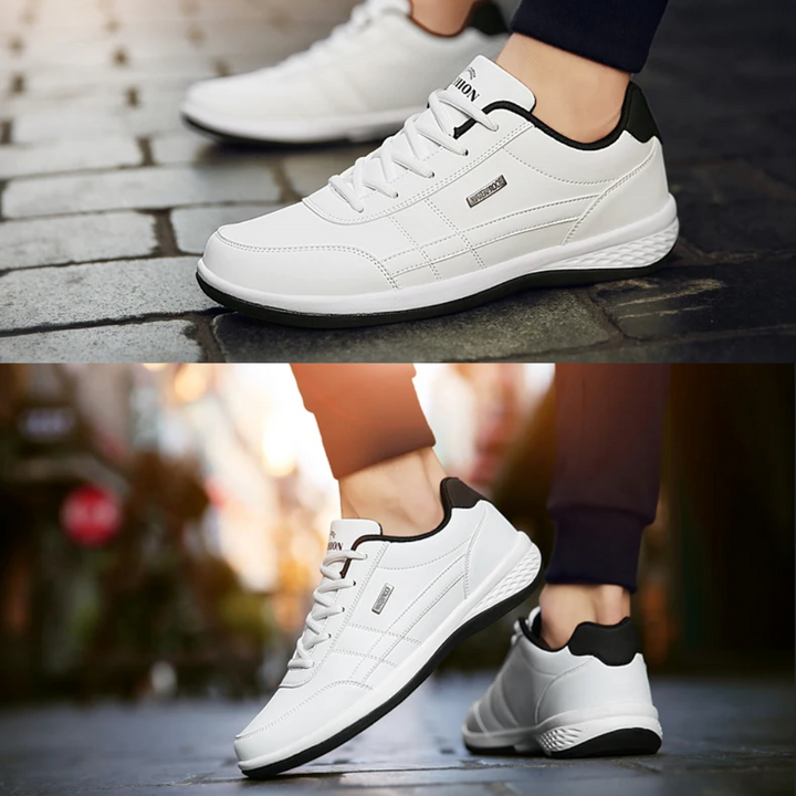 Ortopediska Läder Sneakers för Herrar