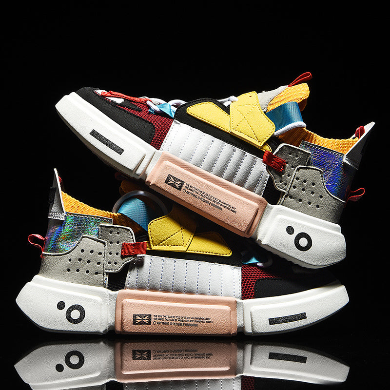 Sneakers i mesh med god pusteevne for menn