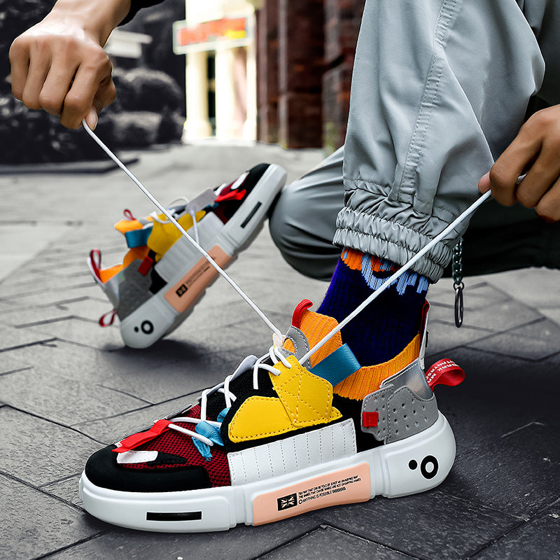 Sneakers i mesh med god pusteevne for menn