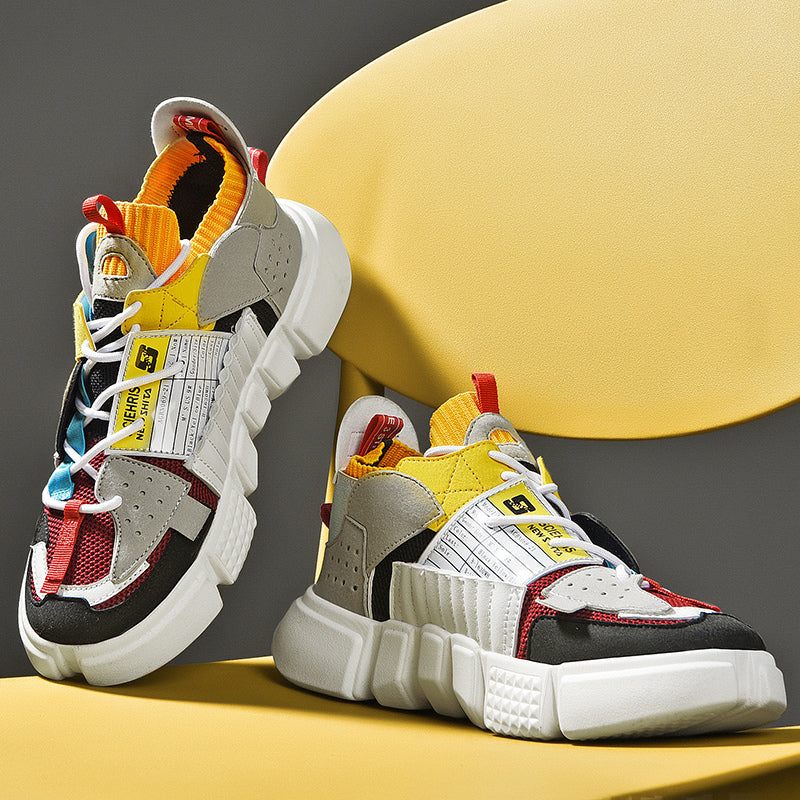 Sneakers i mesh med god pusteevne for menn