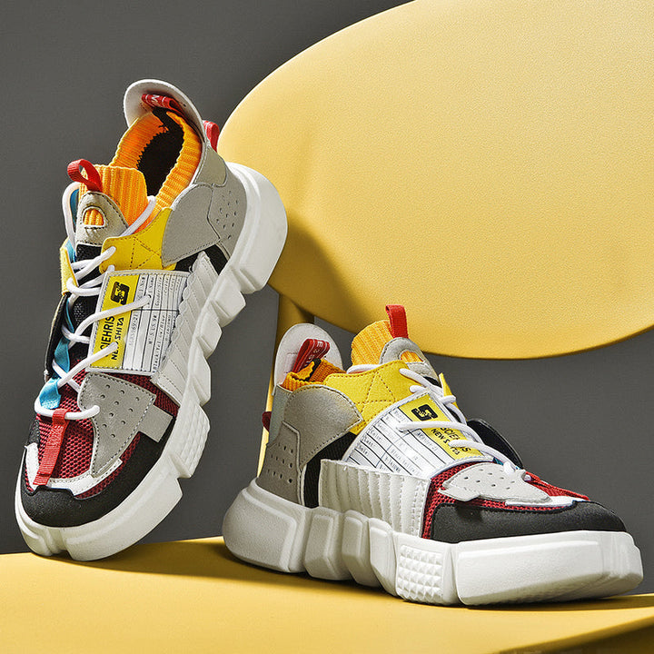 Sneakers i mesh med god pusteevne for menn