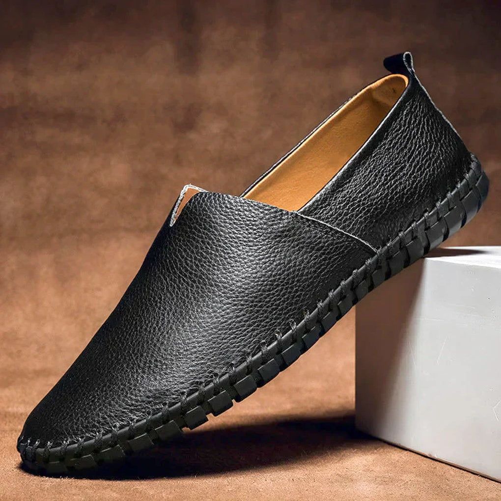 Eleganta Loafers i Matt Läder med Slip-Ons