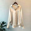 Luksuriøs satengbluse med elegant glans