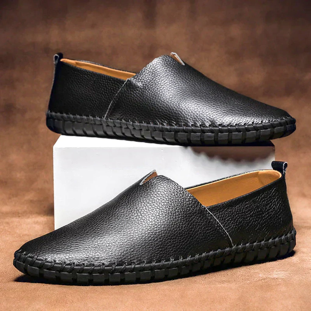 Eleganta Loafers i Matt Läder med Slip-Ons