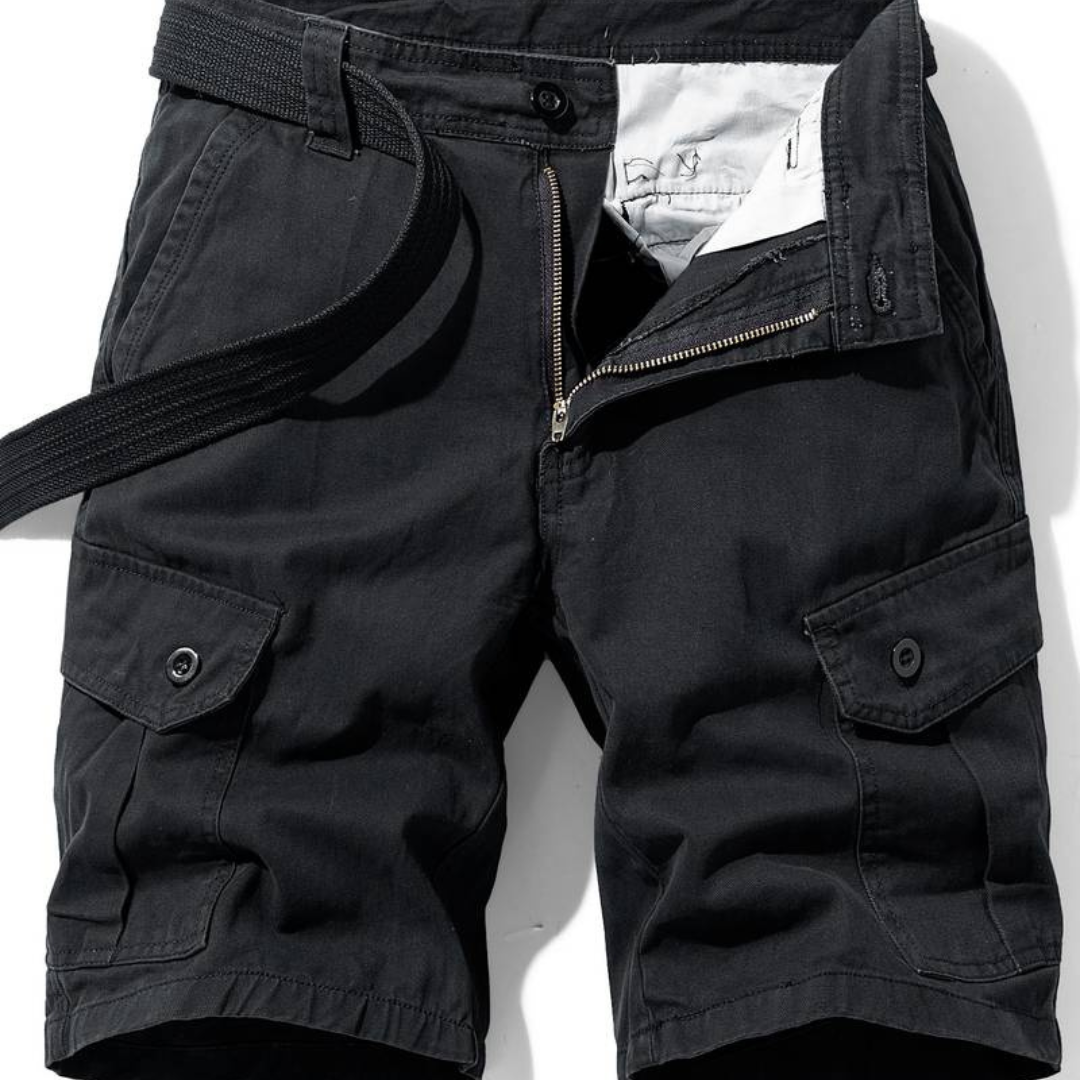 Funktionella herrshorts med flera fickor för vardag och äventyr