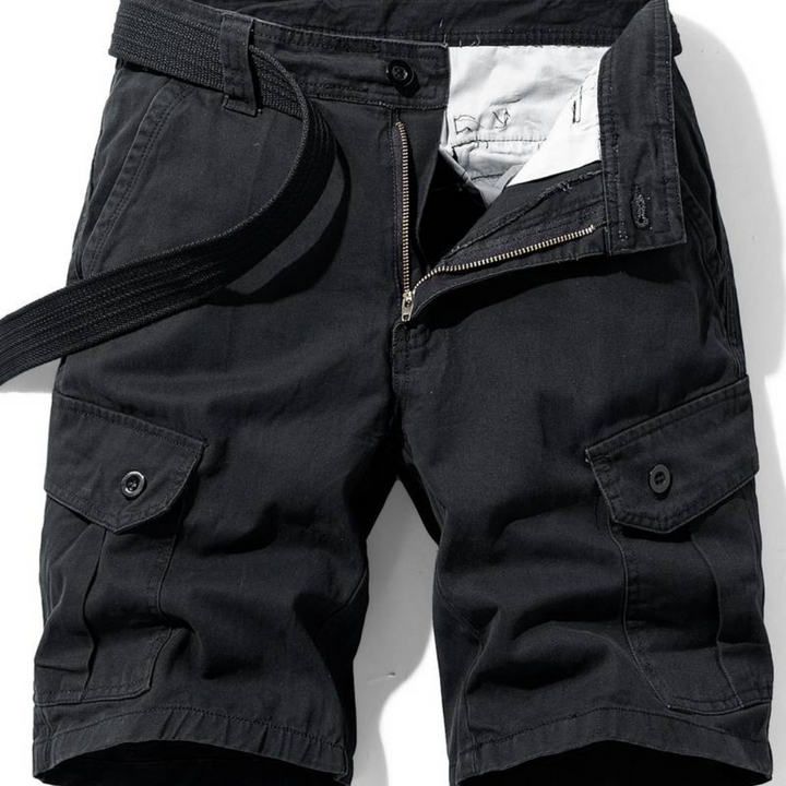 Funktionella herrshorts med flera fickor för vardag och äventyr