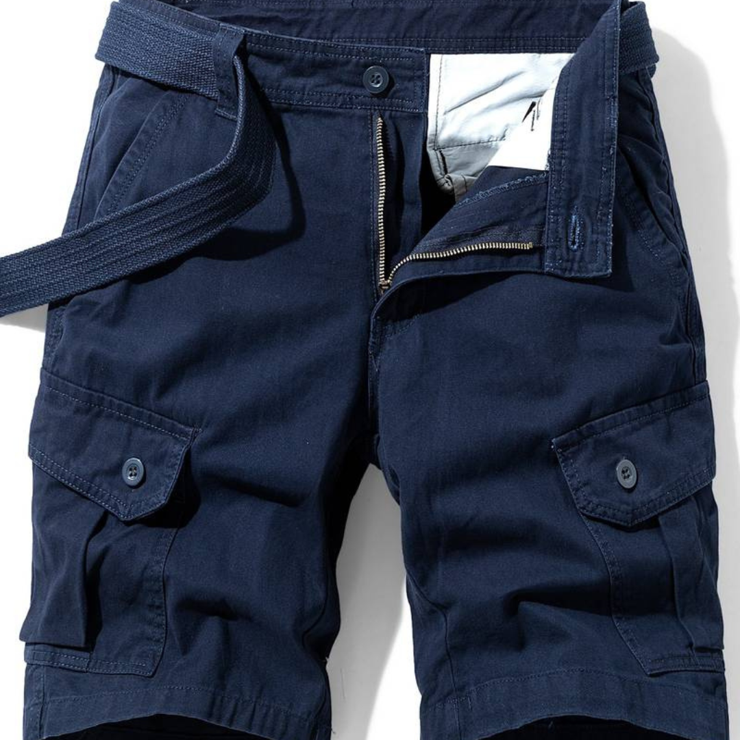 Funktionella herrshorts med flera fickor för vardag och äventyr