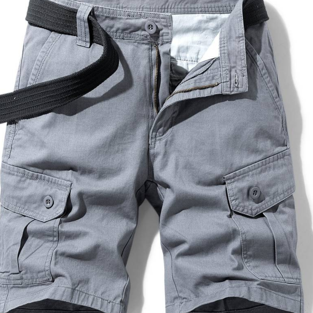 Funktionella herrshorts med flera fickor för vardag och äventyr