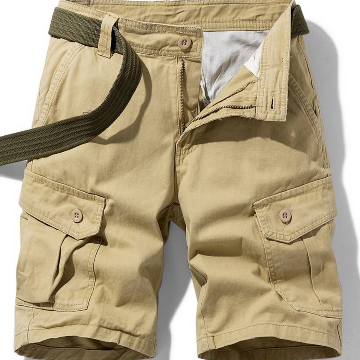 Funktionella herrshorts med flera fickor för vardag och äventyr