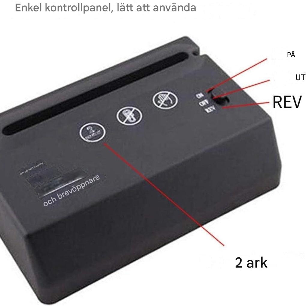 Mini dokumentförstörare för skrivbordet – kompakt, tyst och effektiv
