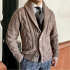 Herrstrikket cardigan – Knappet foran