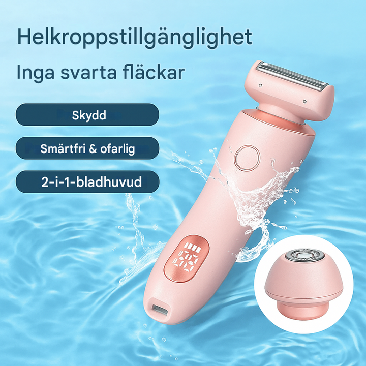 Kvinners 2-i-1 elektrisk barbermaskin og trimmer